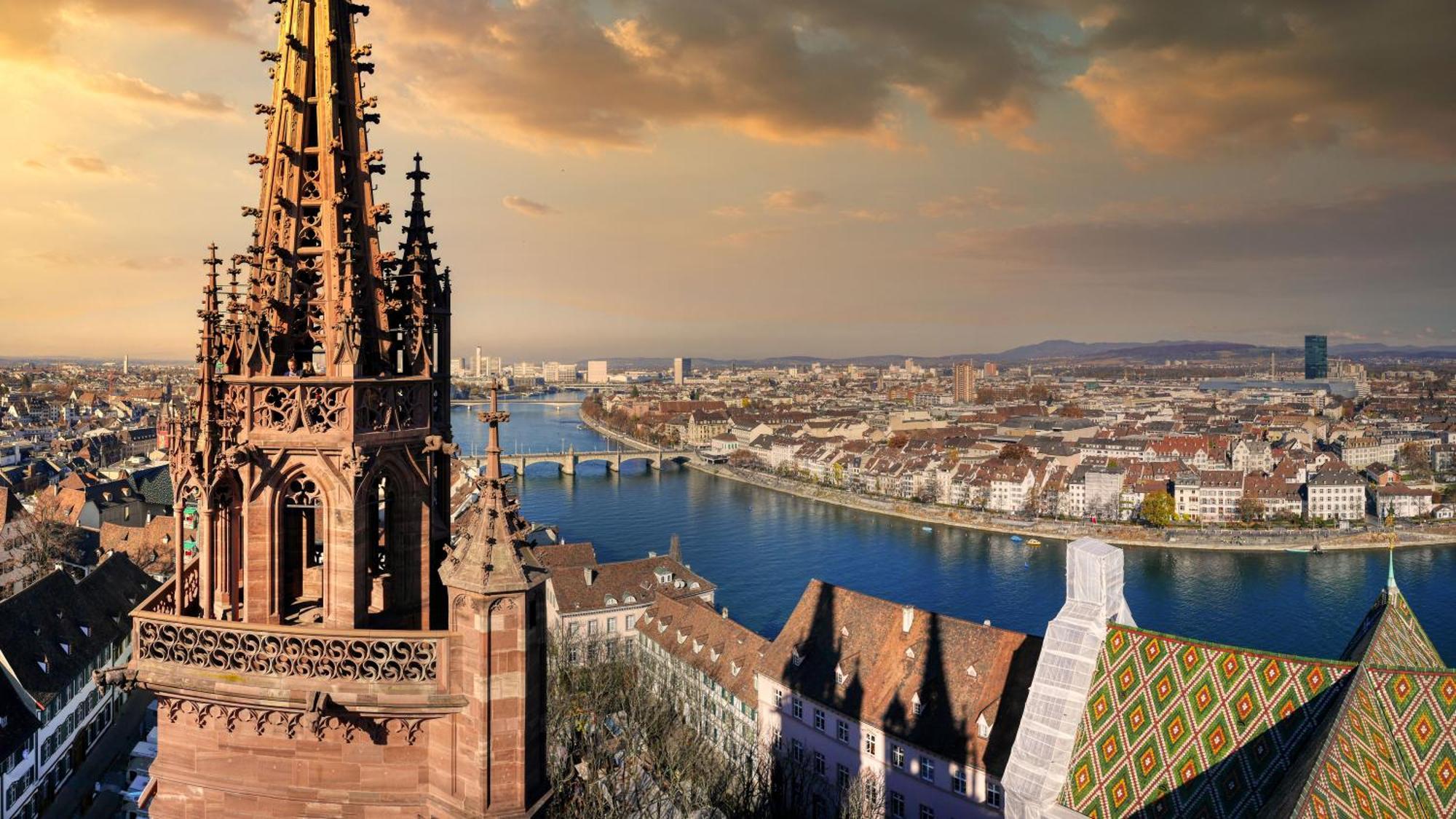 City Center Rooftop Balcony-Studio At Town Hall Basel Eksteriør billede
